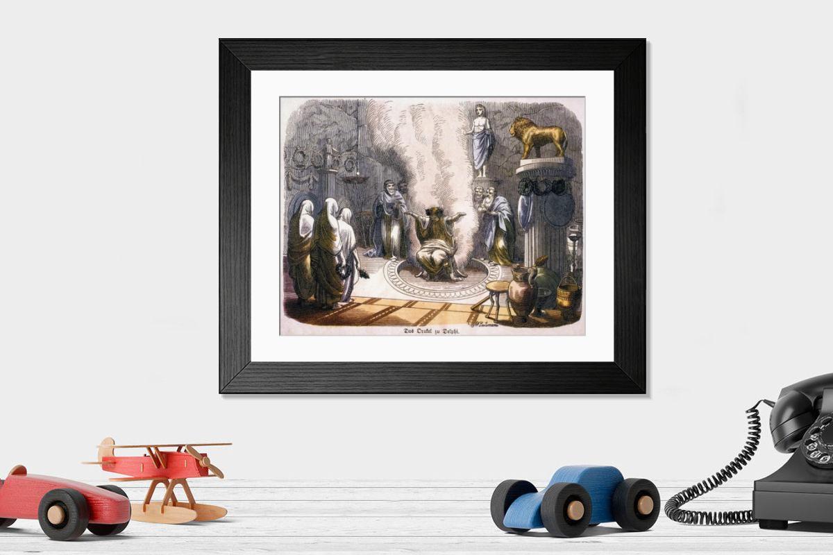 Shown hanging in a room: Modern 14"x12" (36x31cm)