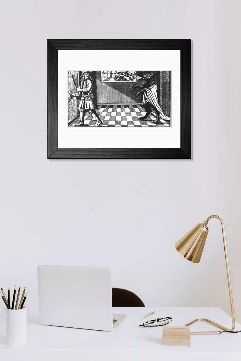 Shown hanging in a room: Modern 14"x12" (36x31cm)