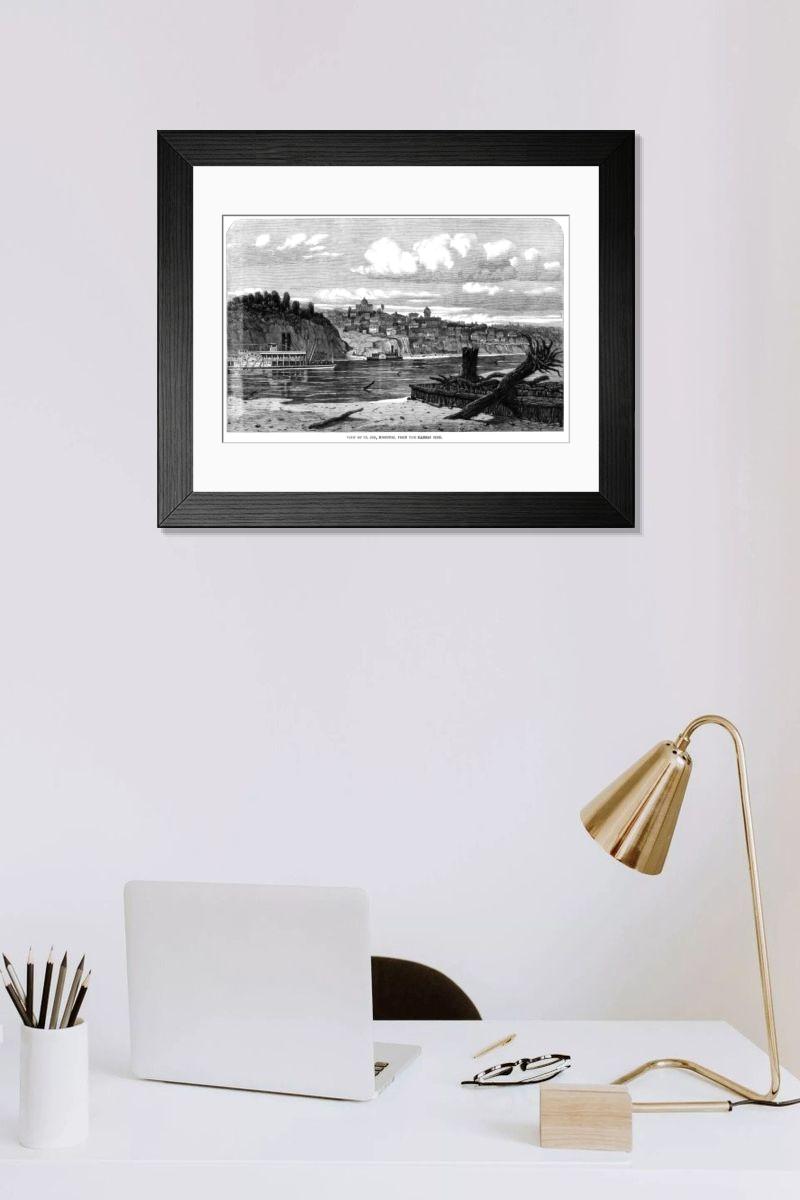 Shown hanging in a room: Modern 14"x12" (36x31cm)