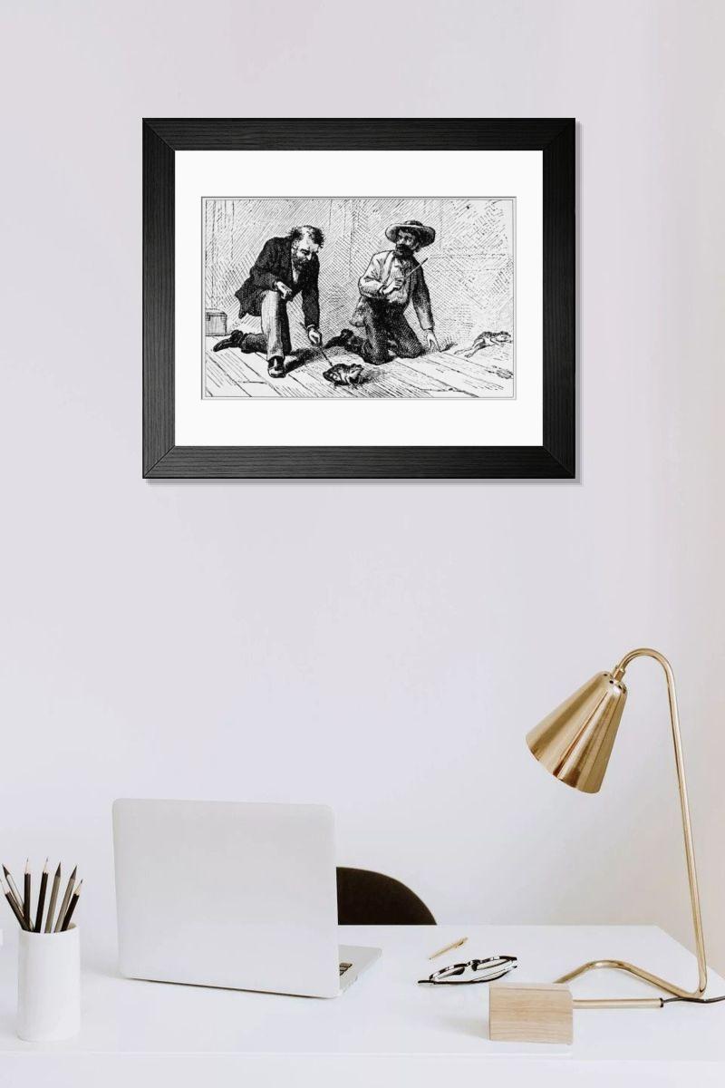 Shown hanging in a room: Modern 14"x12" (36x31cm)