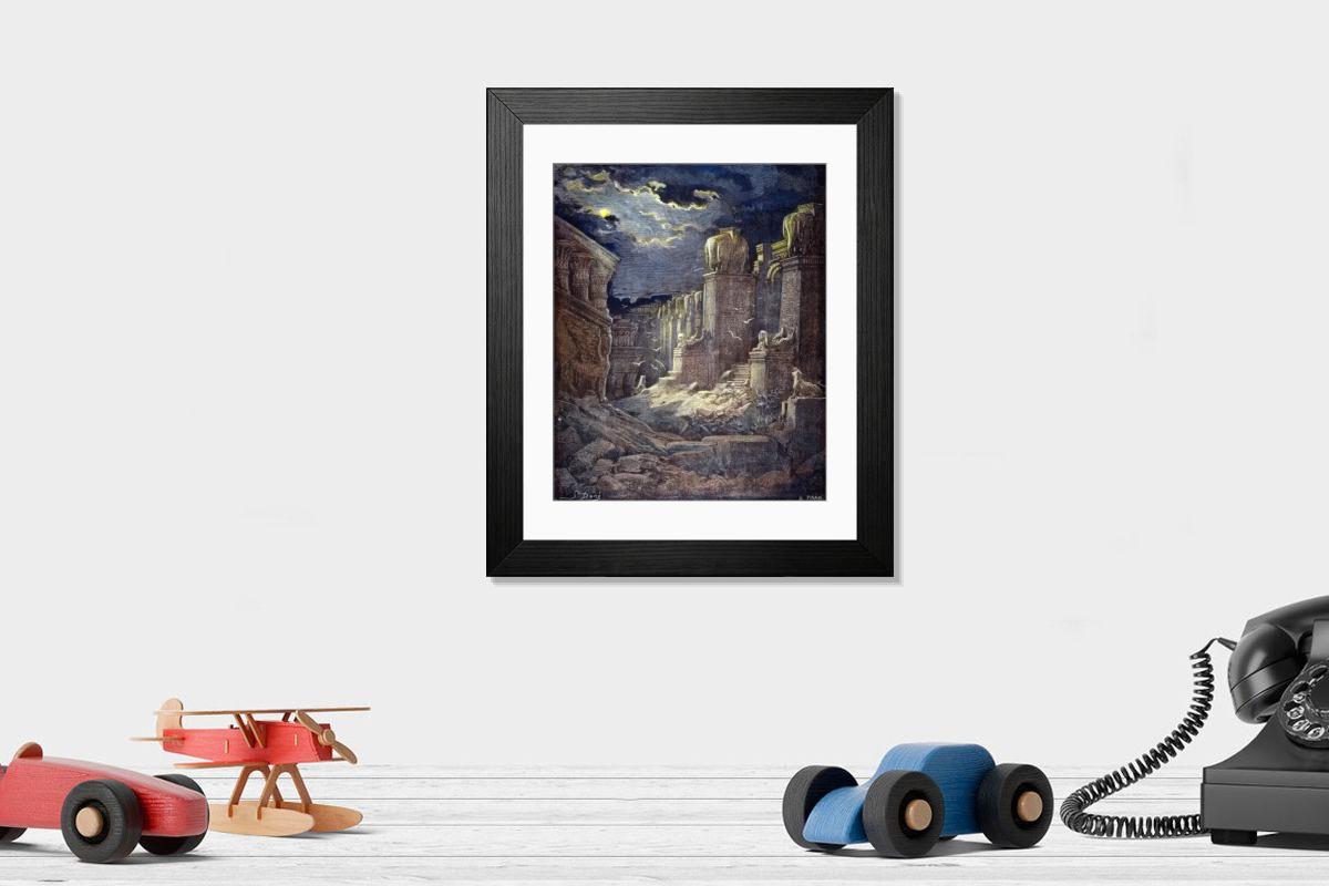 Shown hanging in a room: Modern 14"x12" (36x31cm)