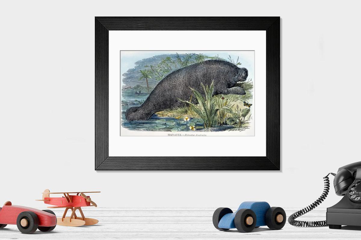 Shown hanging in a room: Modern 14"x12" (36x31cm)