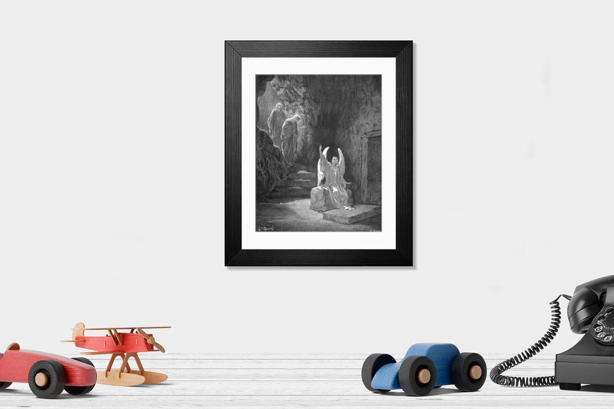 Shown hanging in a room: Modern 14"x12" (36x31cm)