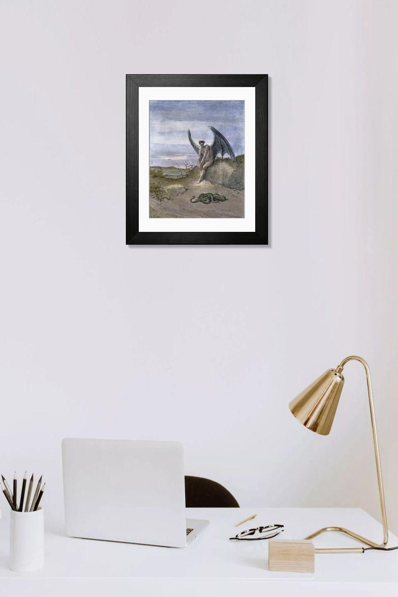 Shown hanging in a room: Modern 14"x12" (36x31cm)