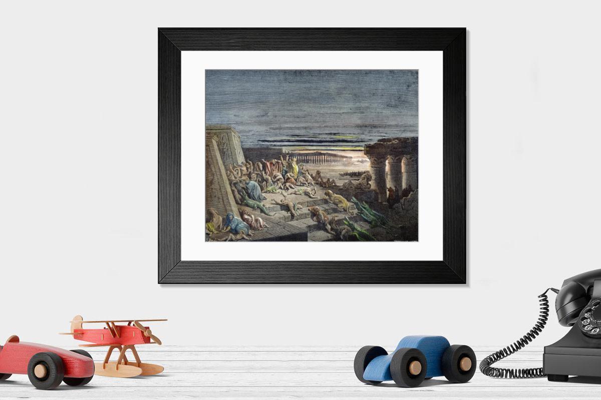 Shown hanging in a room: Modern 14"x12" (36x31cm)