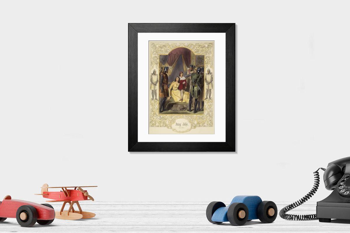 Shown hanging in a room: Modern 14"x12" (36x31cm)