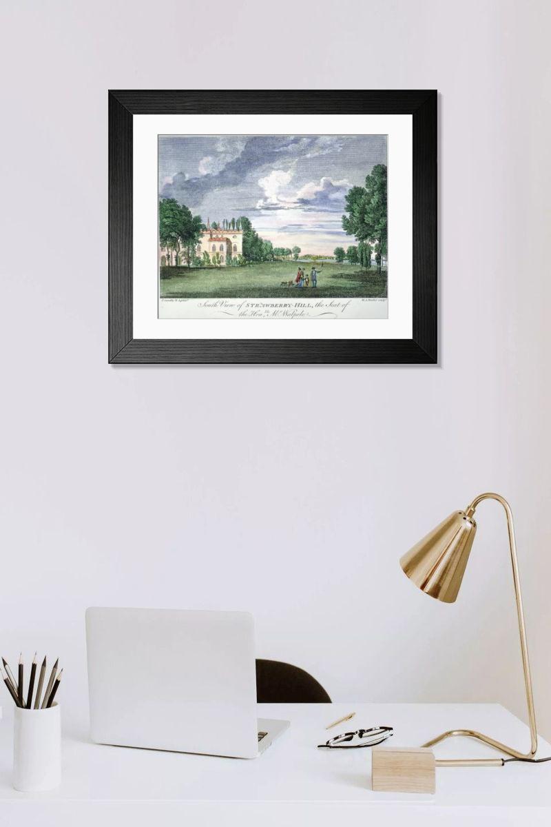 Shown hanging in a room: Modern 14"x12" (36x31cm)