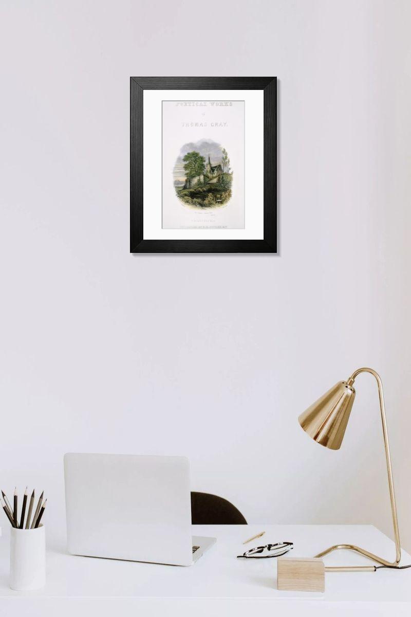 Shown hanging in a room: Modern 14"x12" (36x31cm)