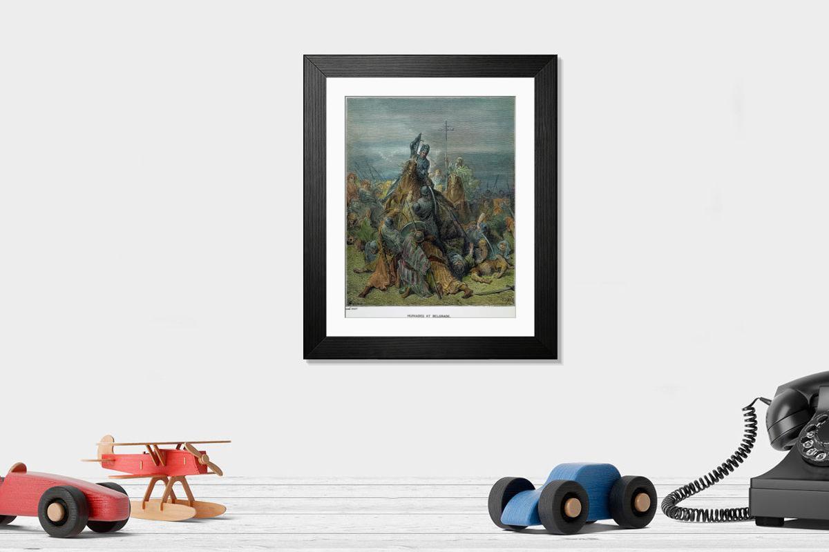 Shown hanging in a room: Modern 14"x12" (36x31cm)