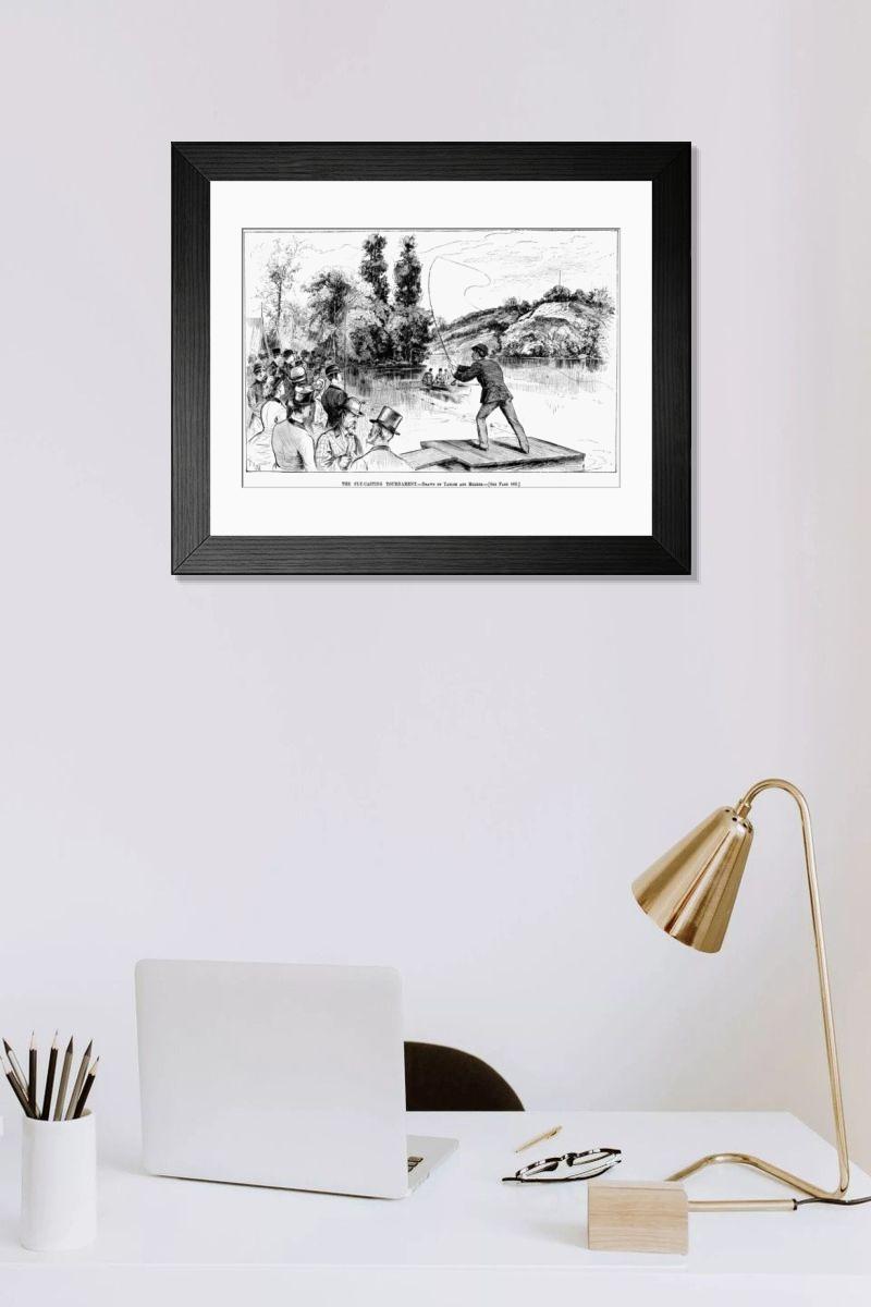 Shown hanging in a room: Modern 14"x12" (36x31cm)