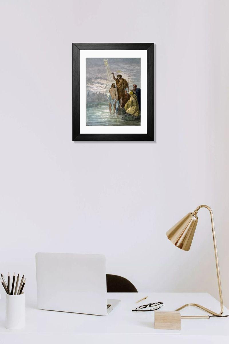Shown hanging in a room: Modern 14"x12" (36x31cm)
