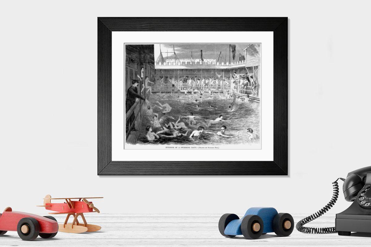 Shown hanging in a room: Modern 14"x12" (36x31cm)