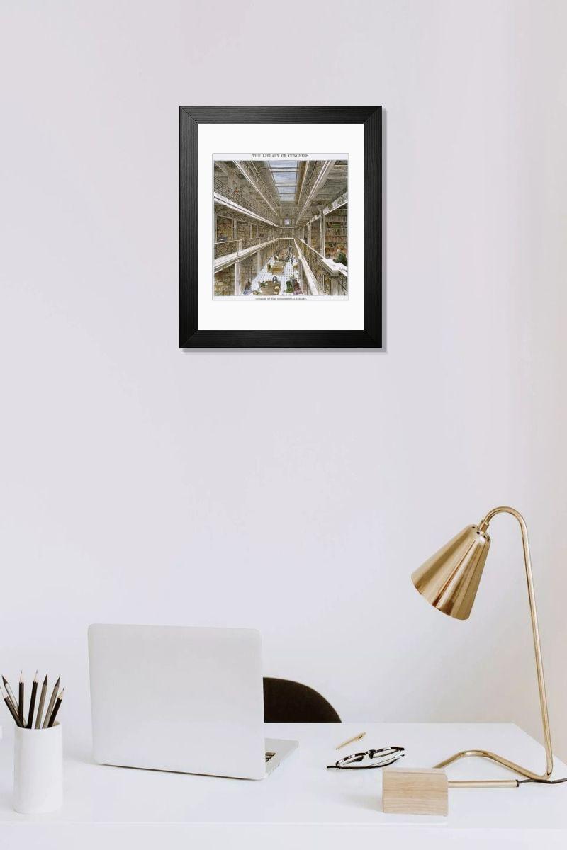 Shown hanging in a room: Modern 14"x12" (36x31cm)