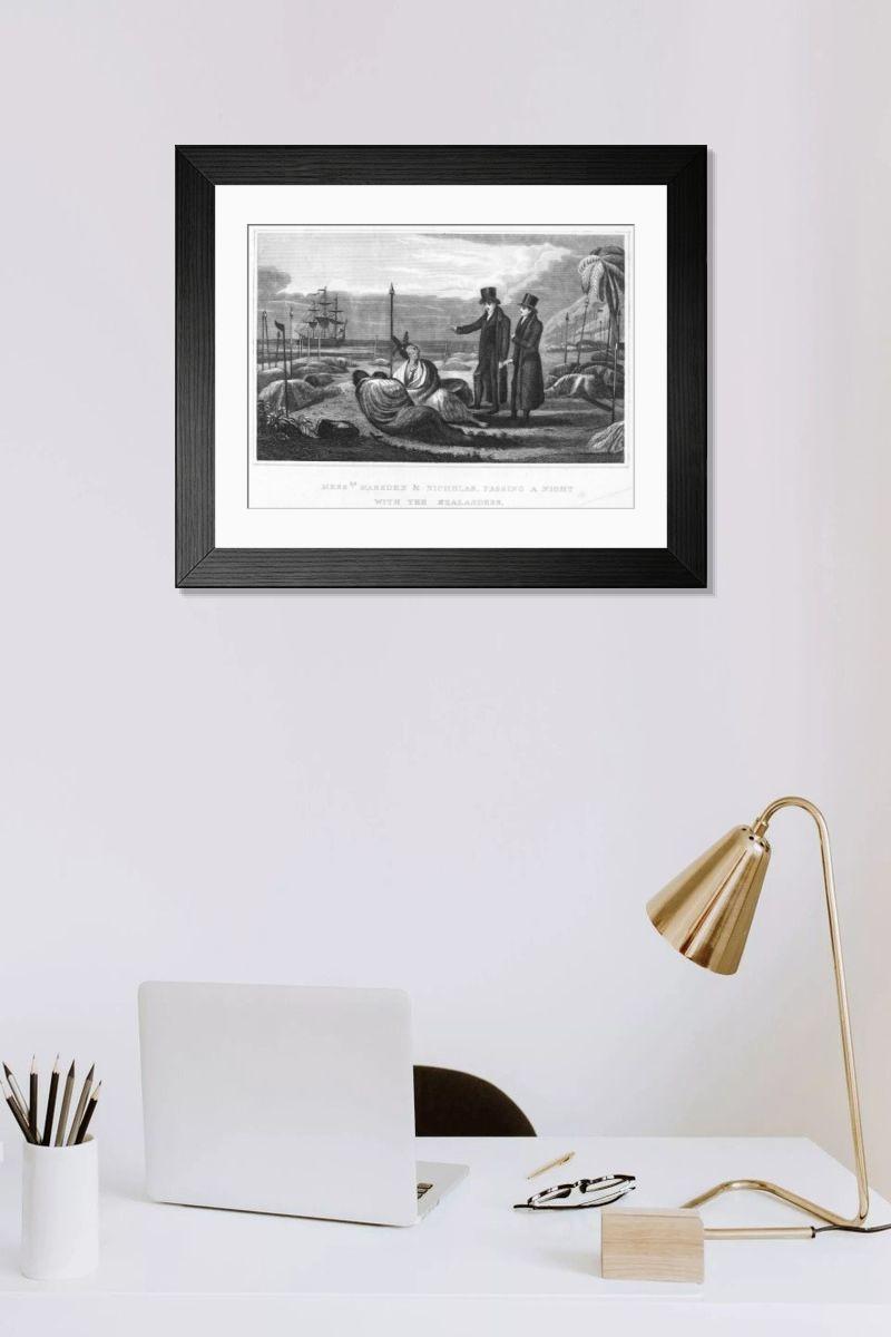 Shown hanging in a room: Modern 14"x12" (36x31cm)
