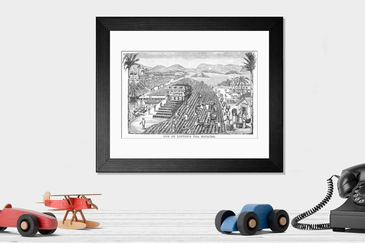 Shown hanging in a room: Modern 14"x12" (36x31cm)