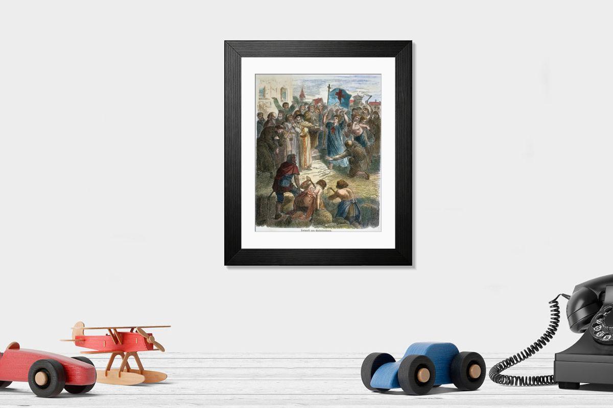 Shown hanging in a room: Modern 14"x12" (36x31cm)