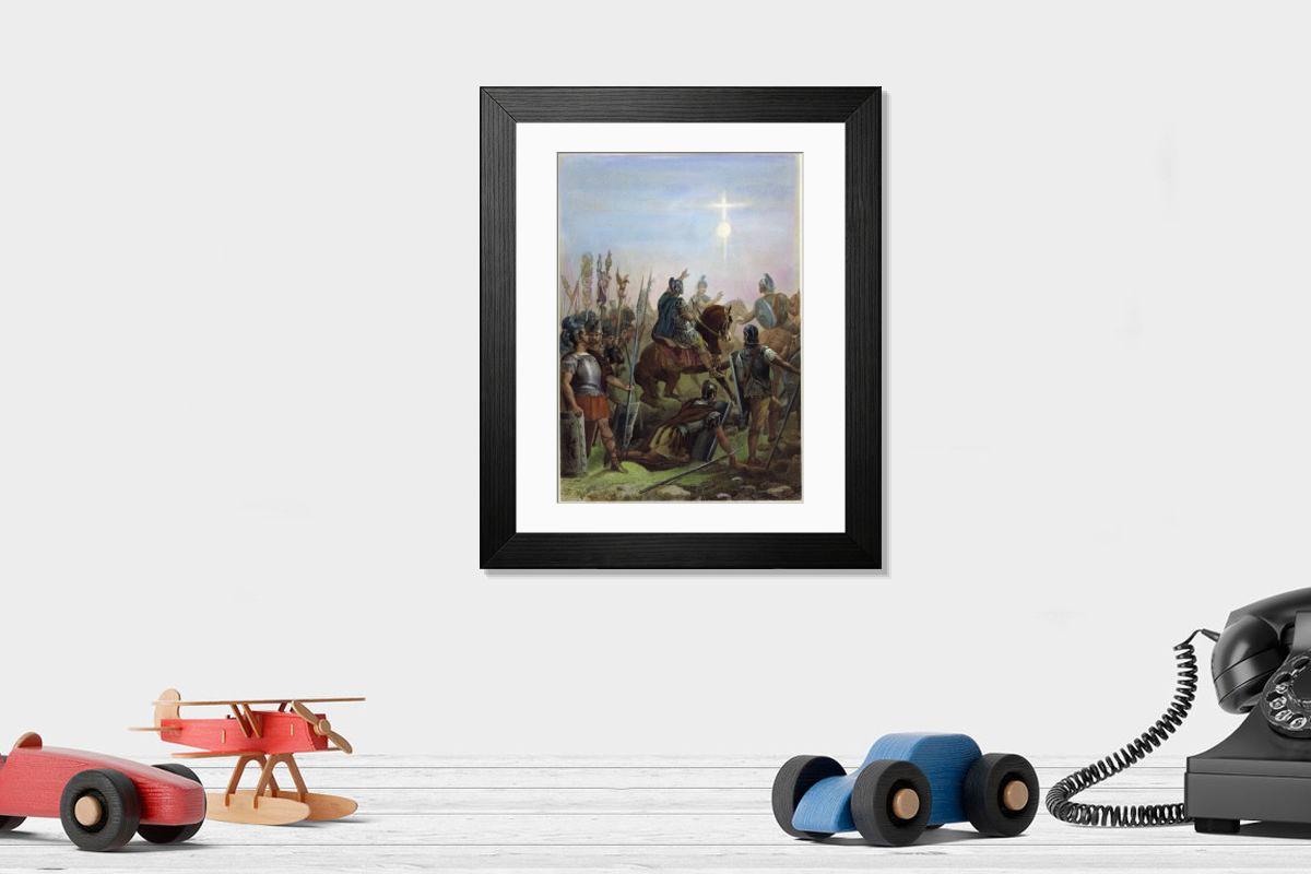 Shown hanging in a room: Modern 14"x12" (36x31cm)