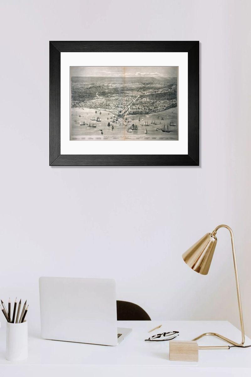 Shown hanging in a room: Modern 14"x12" (36x31cm)