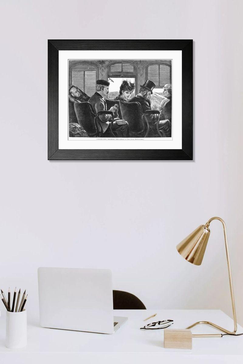 Shown hanging in a room: Modern 14"x12" (36x31cm)
