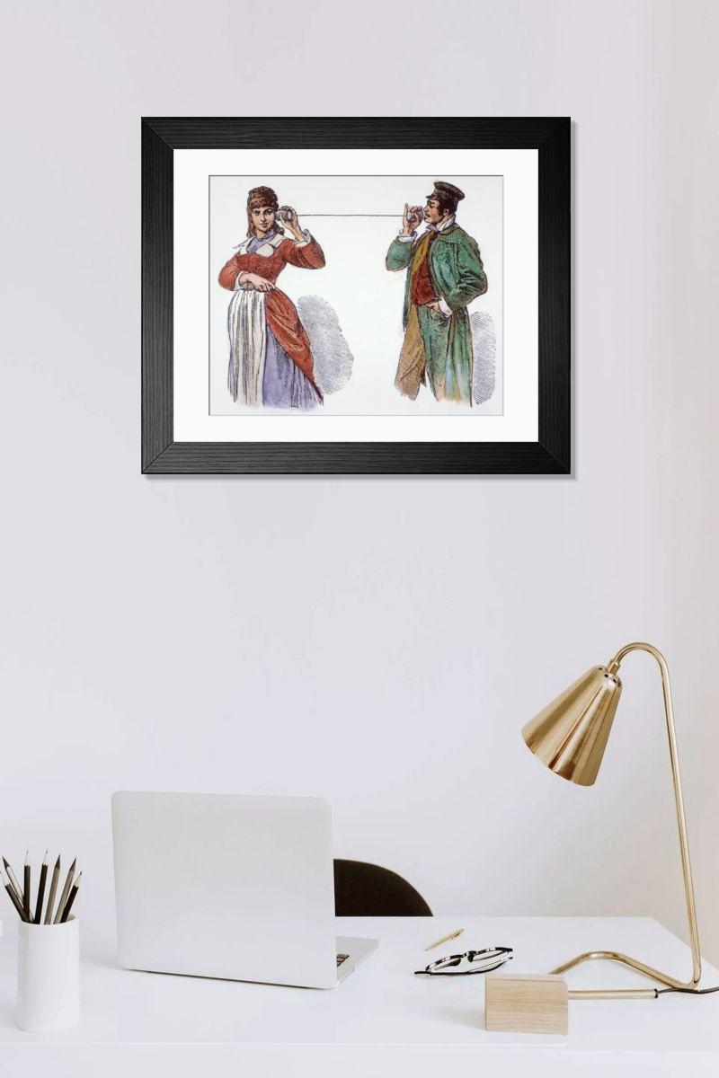 Shown hanging in a room: Modern 14"x12" (36x31cm)