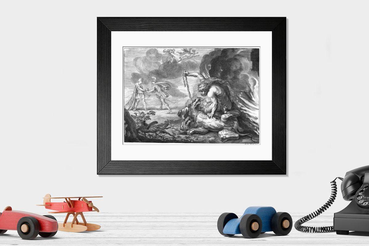 Shown hanging in a room: Modern 14"x12" (36x31cm)