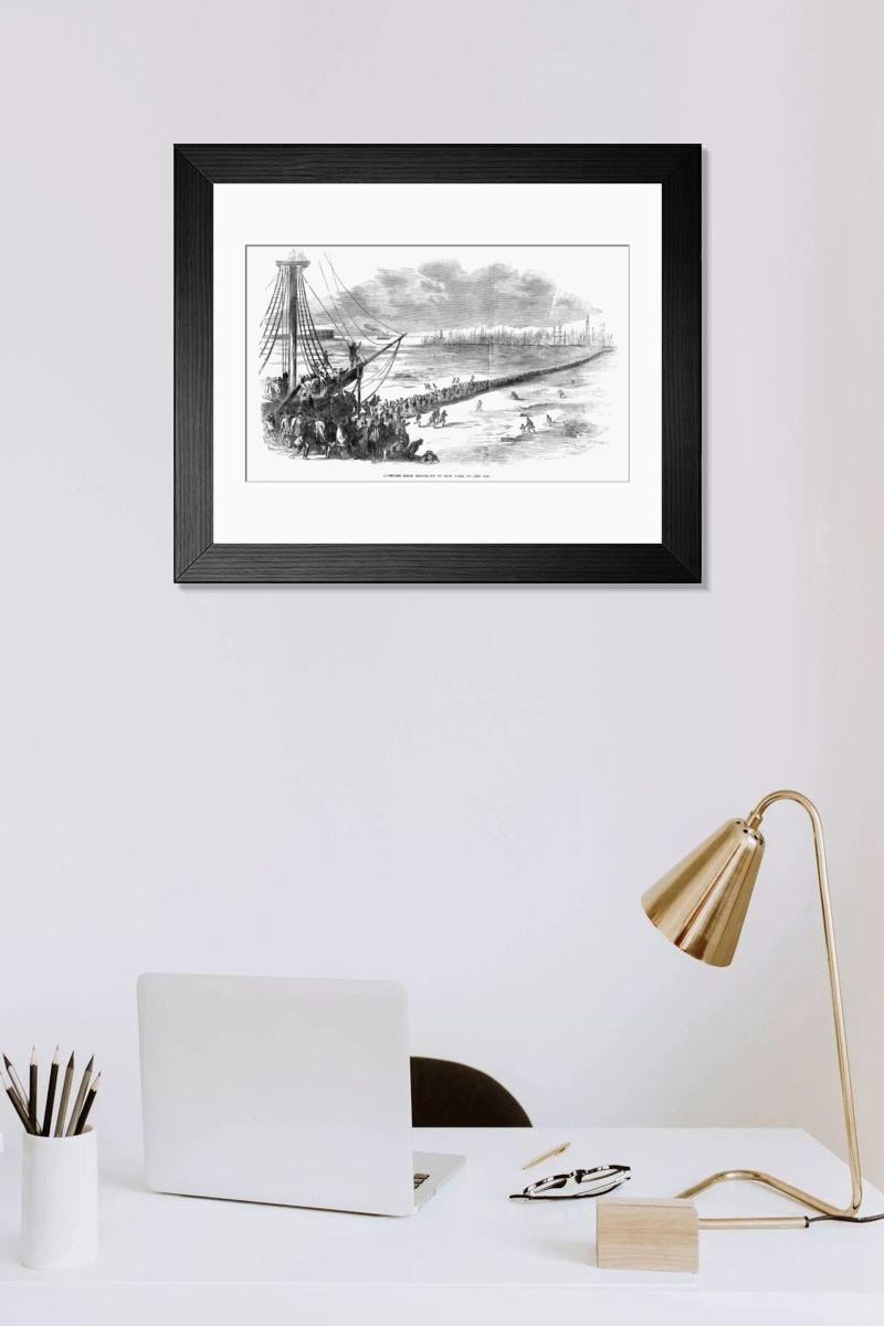 Shown hanging in a room: Modern 14"x12" (36x31cm)
