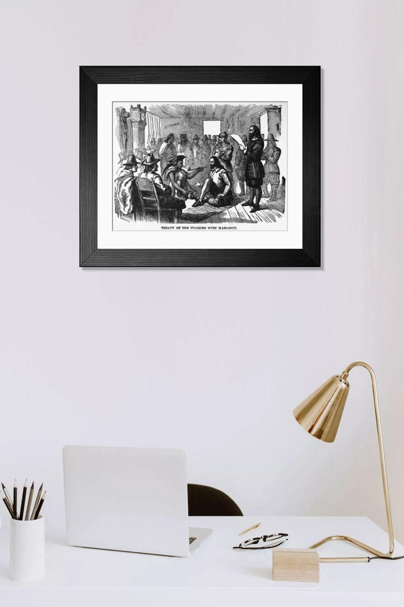 Shown hanging in a room: Modern 14"x12" (36x31cm)