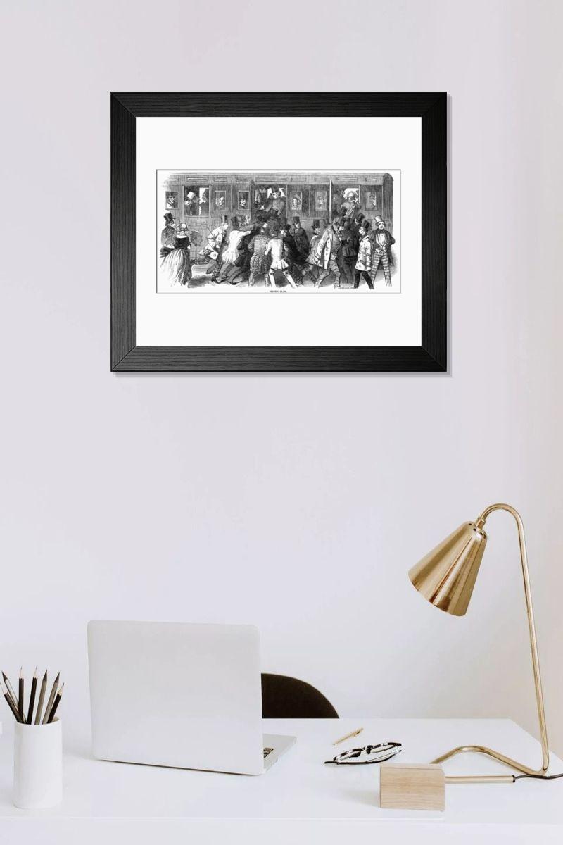 Shown hanging in a room: Modern 14"x12" (36x31cm)