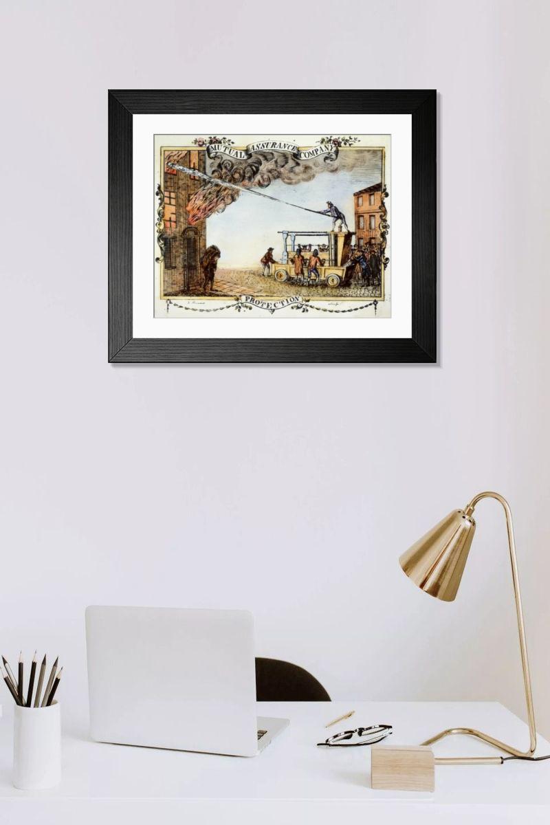 Shown hanging in a room: Modern 14"x12" (36x31cm)