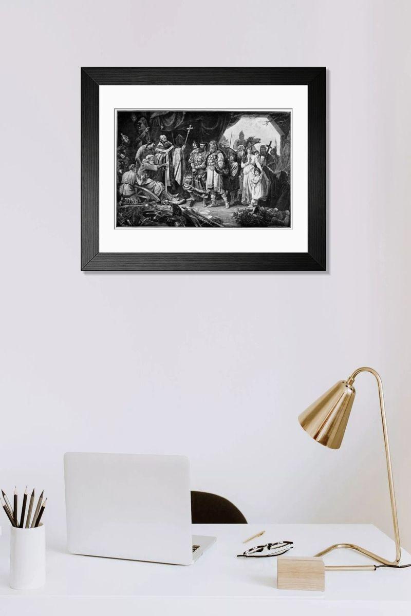 Shown hanging in a room: Modern 14"x12" (36x31cm)