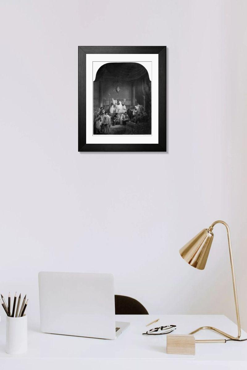 Shown hanging in a room: Modern 14"x12" (36x31cm)