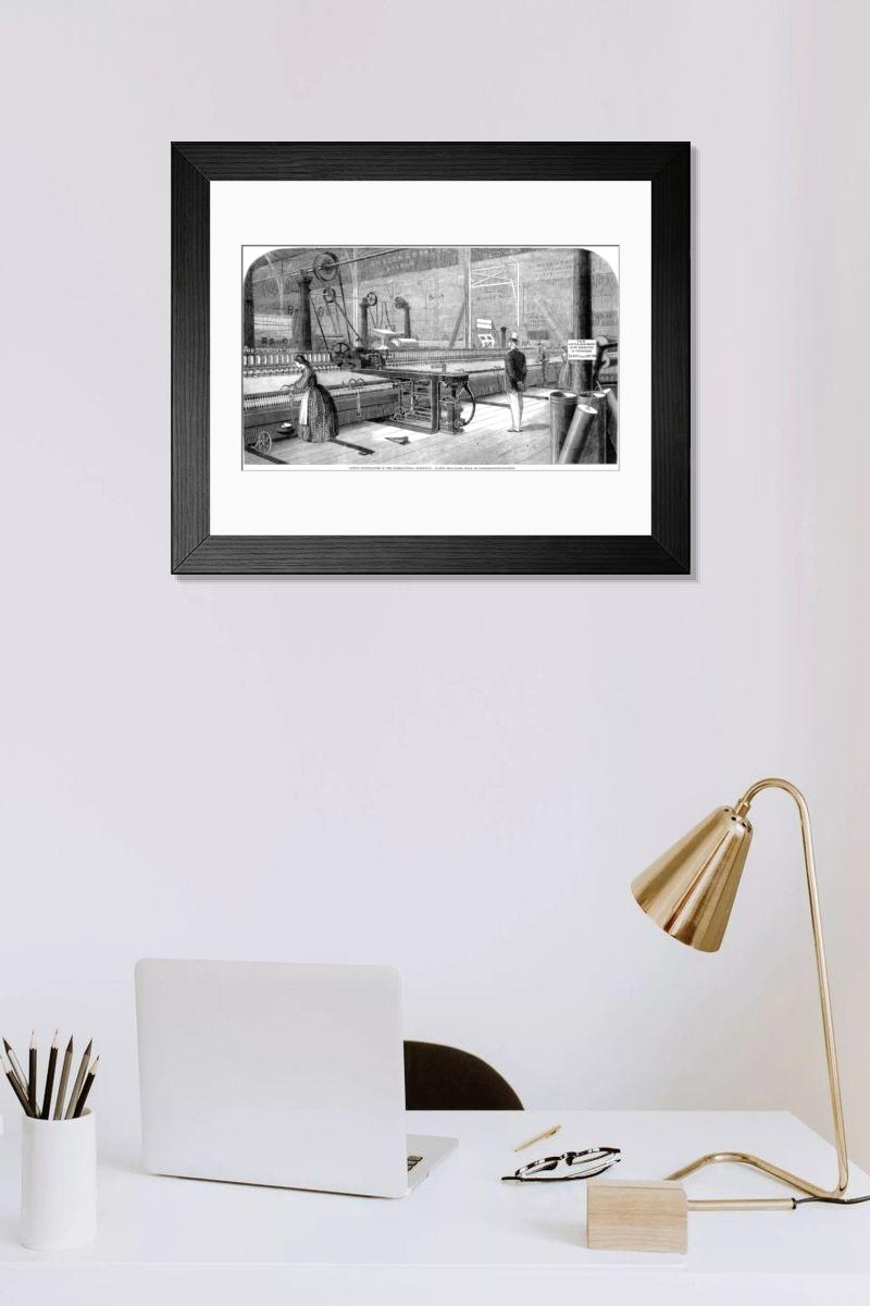 Shown hanging in a room: Modern 14"x12" (36x31cm)