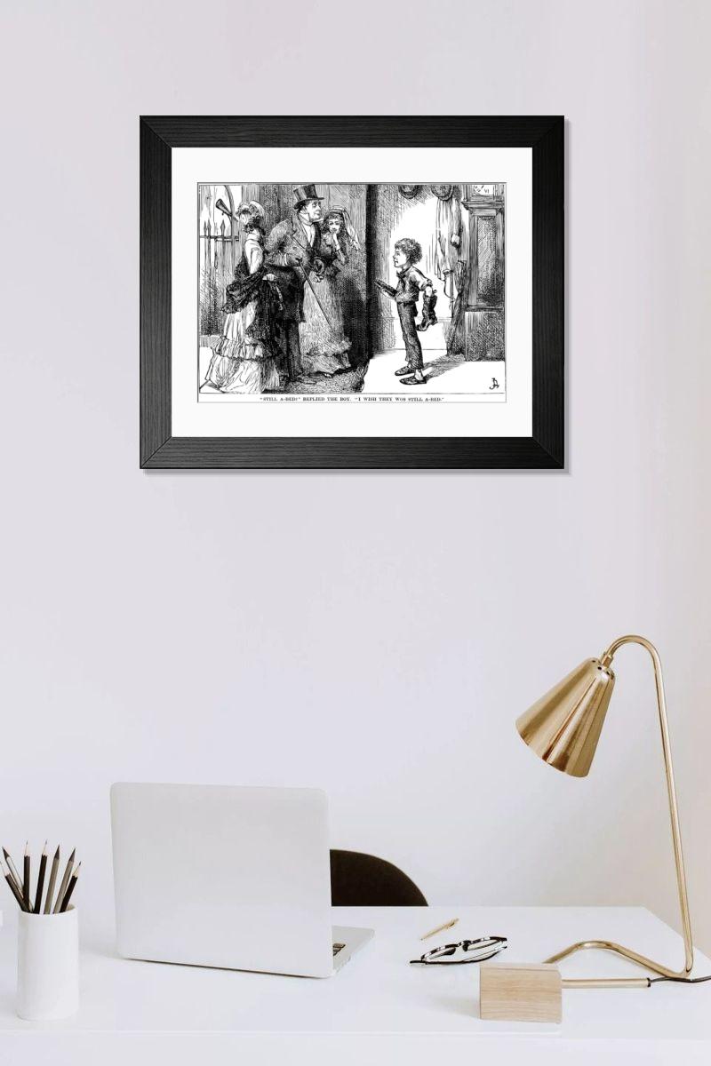 Shown hanging in a room: Modern 14"x12" (36x31cm)