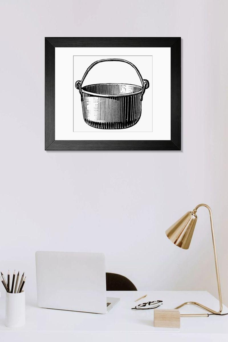 Shown hanging in a room: Modern 14"x12" (36x31cm)
