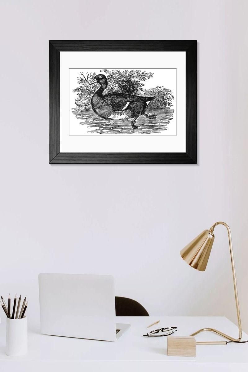 Shown hanging in a room: Modern 14"x12" (36x31cm)