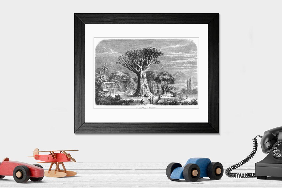 Shown hanging in a room: Modern 14"x12" (36x31cm)