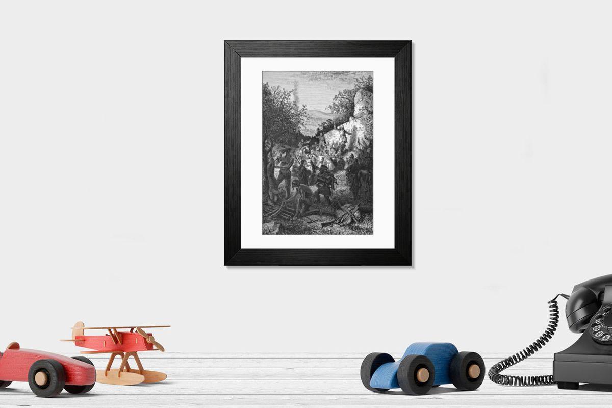 Shown hanging in a room: Modern 14"x12" (36x31cm)