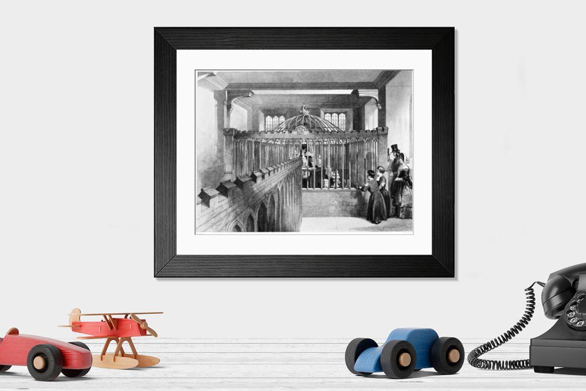 Shown hanging in a room: Modern 14"x12" (36x31cm)