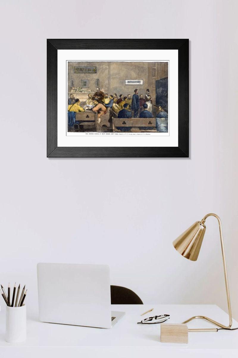 Shown hanging in a room: Modern 14"x12" (36x31cm)