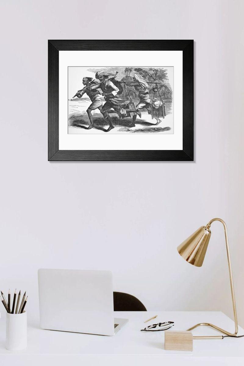 Shown hanging in a room: Modern 14"x12" (36x31cm)