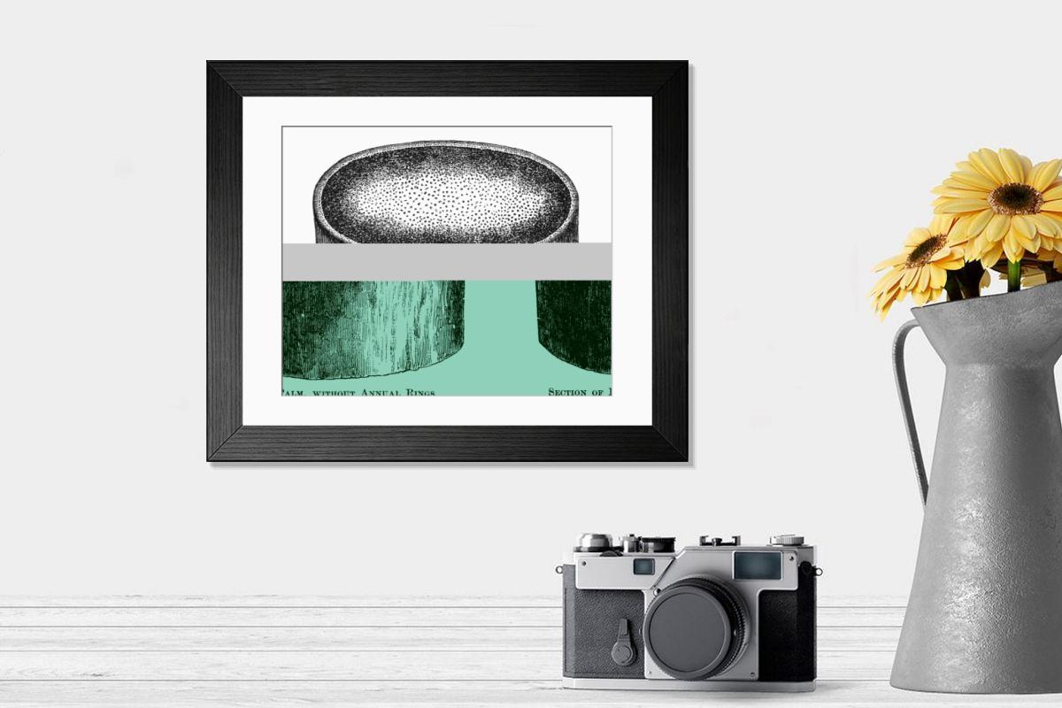 Shown hanging in a room: Modern 14"x12" (36x31cm)