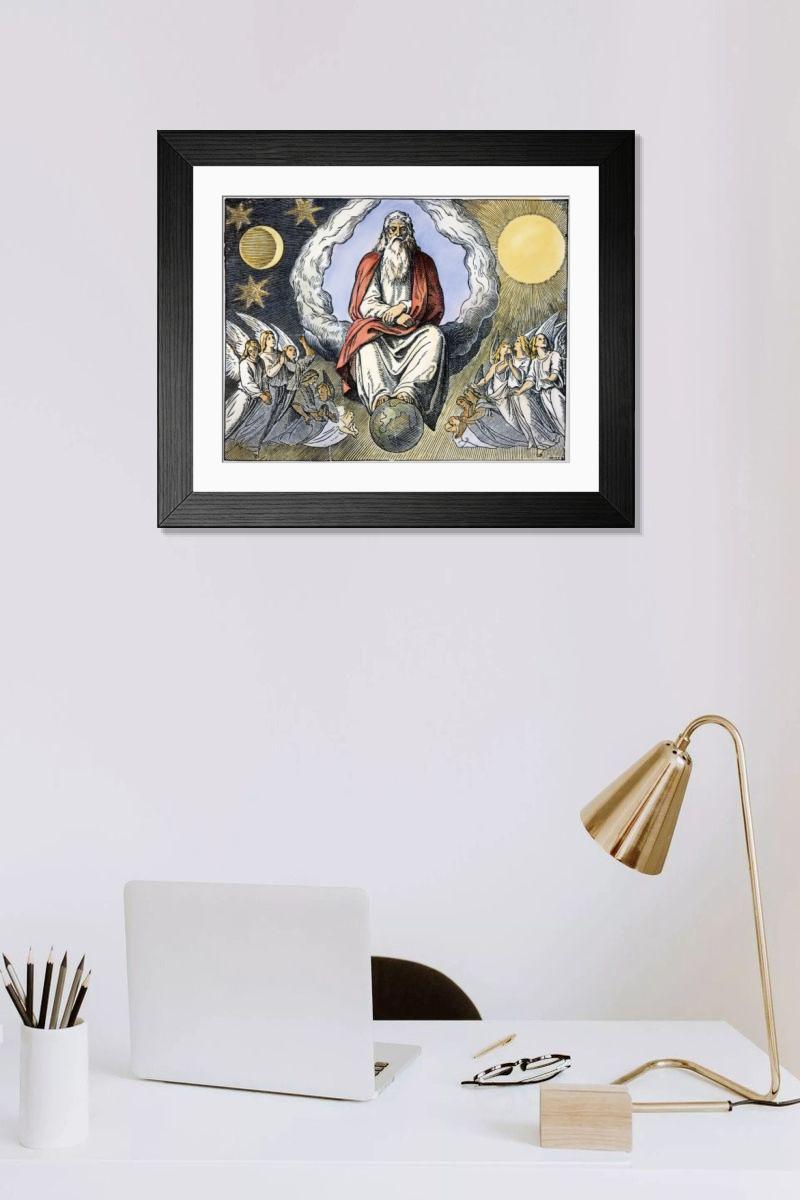 Shown hanging in a room: Modern 14"x12" (36x31cm)