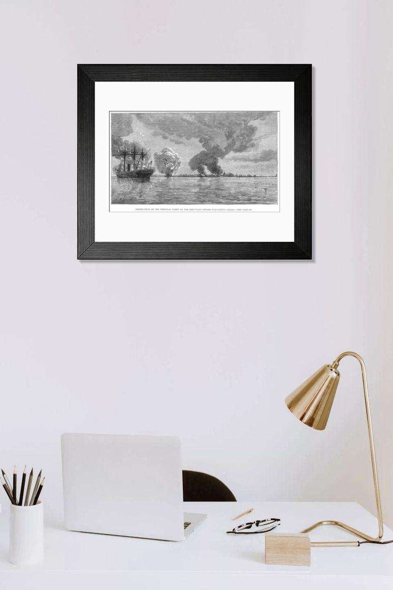 Shown hanging in a room: Modern 14"x12" (36x31cm)