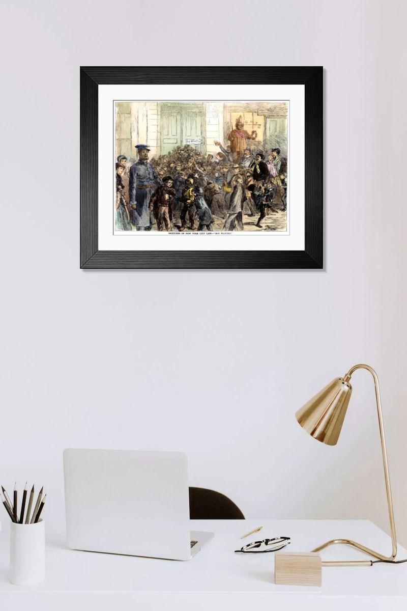 Shown hanging in a room: Modern 14"x12" (36x31cm)