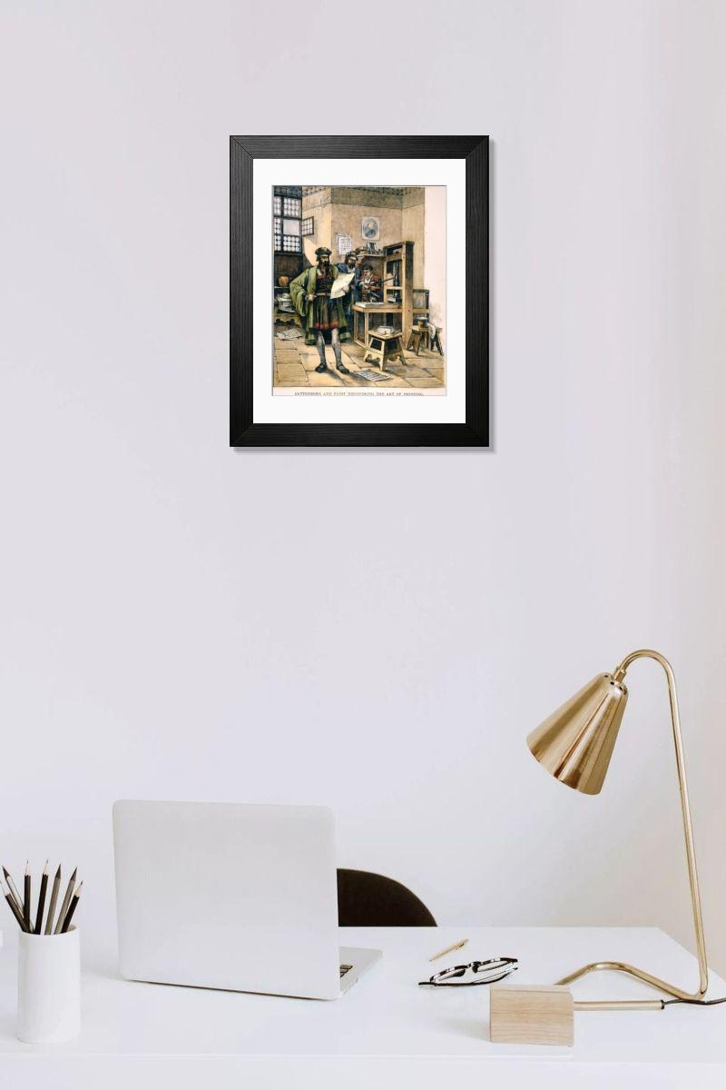 Shown hanging in a room: Modern 14"x12" (36x31cm)