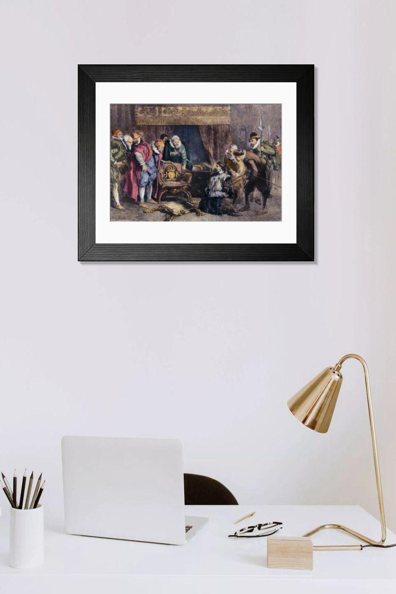 Shown hanging in a room: Modern 14"x12" (36x31cm)