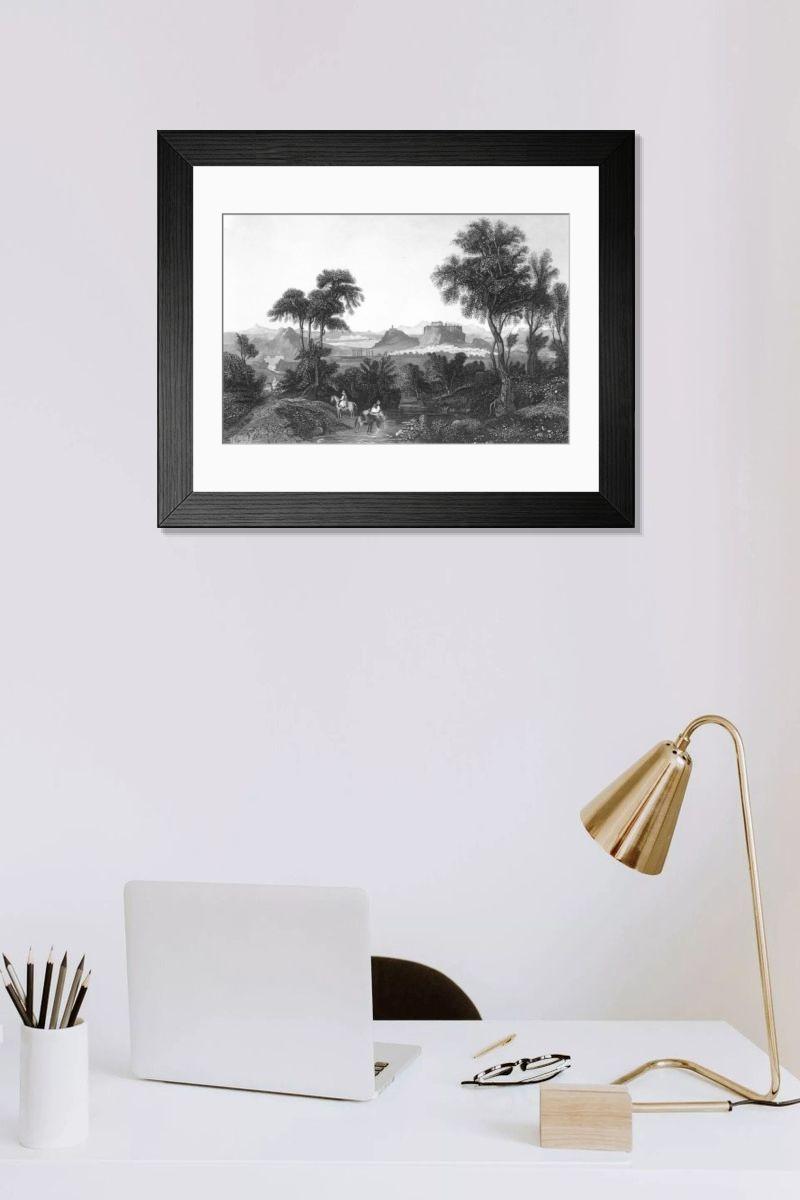 Shown hanging in a room: Modern 14"x12" (36x31cm)