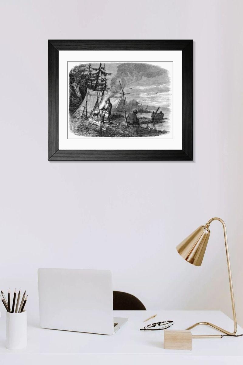 Shown hanging in a room: Modern 14"x12" (36x31cm)