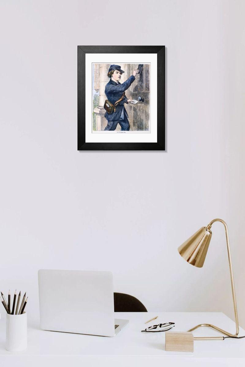 Shown hanging in a room: Modern 14"x12" (36x31cm)