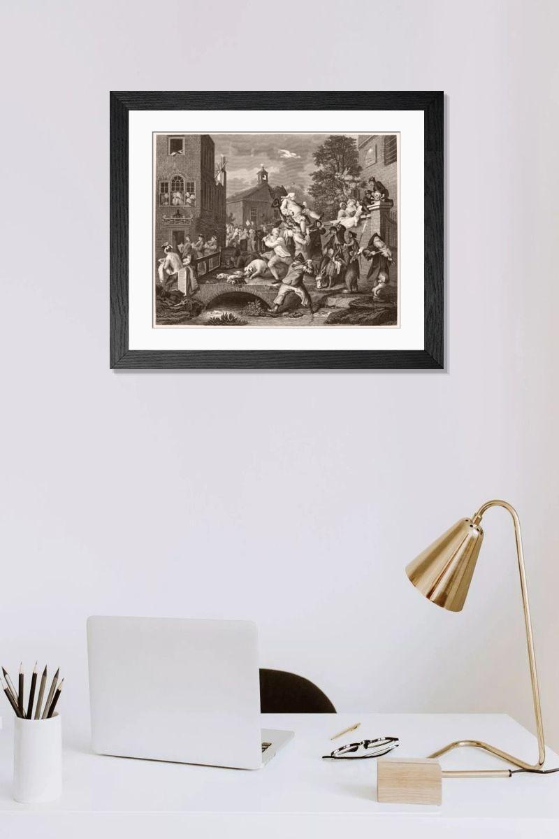 Shown hanging in a room: Modern 14"x12" (36x31cm)
